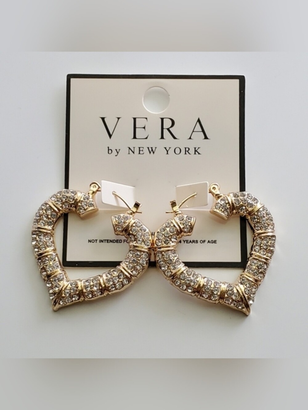 Rhinestone Heart Earrings